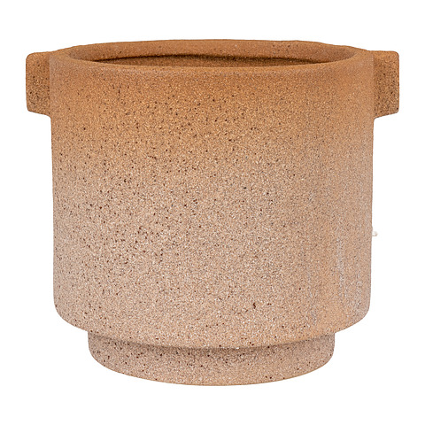 Vazonas Flowerpot, apvalus, 13x13 cm, keramika (tamsiai oranžinė)