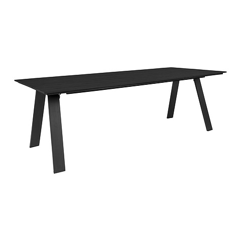 Lauko stalas Toronto, 100x220x74 cm, medienos imitacija (juoda)