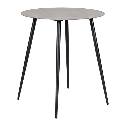 Kavos staliukas Lazio, keraminis stalviršis, 60 cm (pilka / juoda)