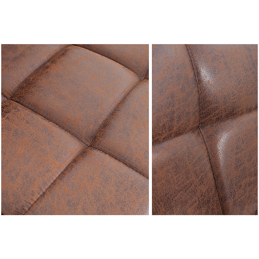 Baro kėdė Modena 95-115 cm sendintos rudos spalvos, pasukama, 2 vnt.