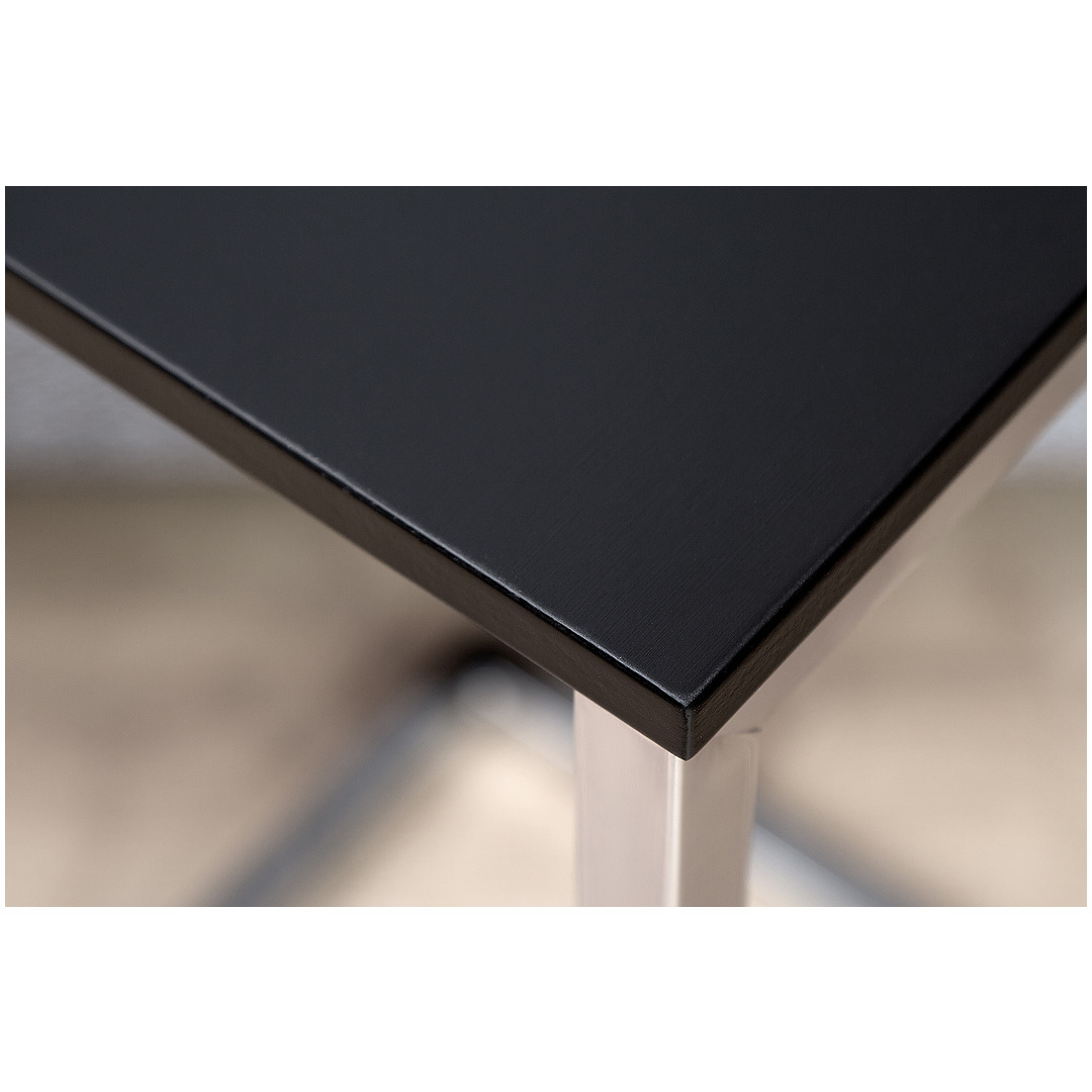 Pristatomas stalas Simply 60 cm, juodos ir sidabro spalvos