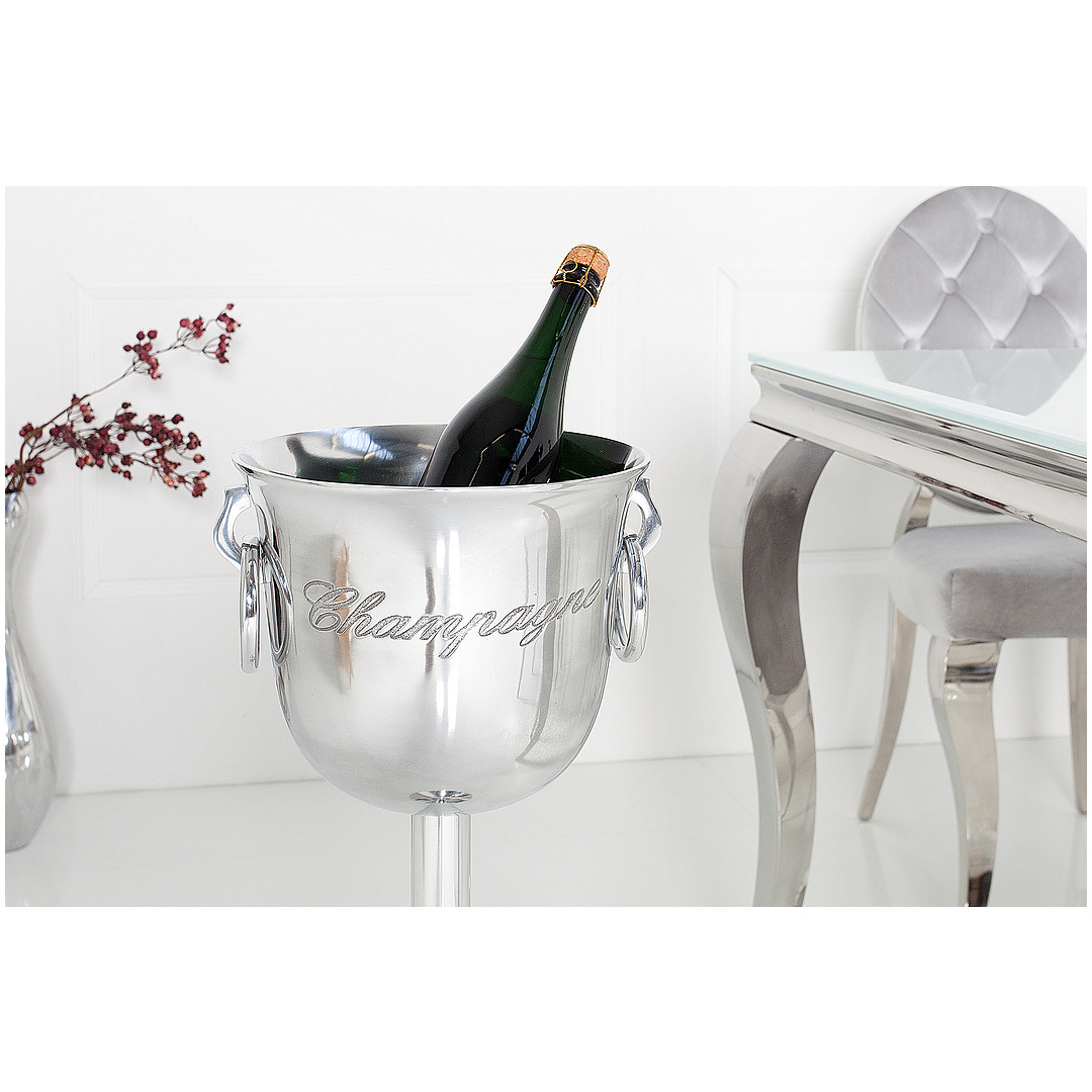 Šampanui vėsinti skirtas indas, 75 cm sidabro spalvos