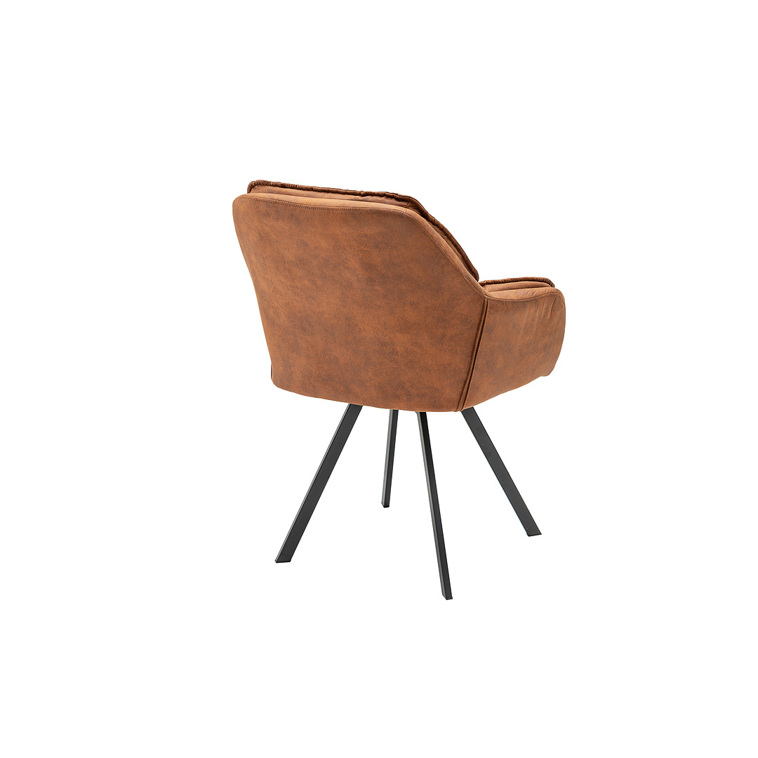 Kėdė Lounger, šviesiai ruda, su ranktūriais, pasukama
