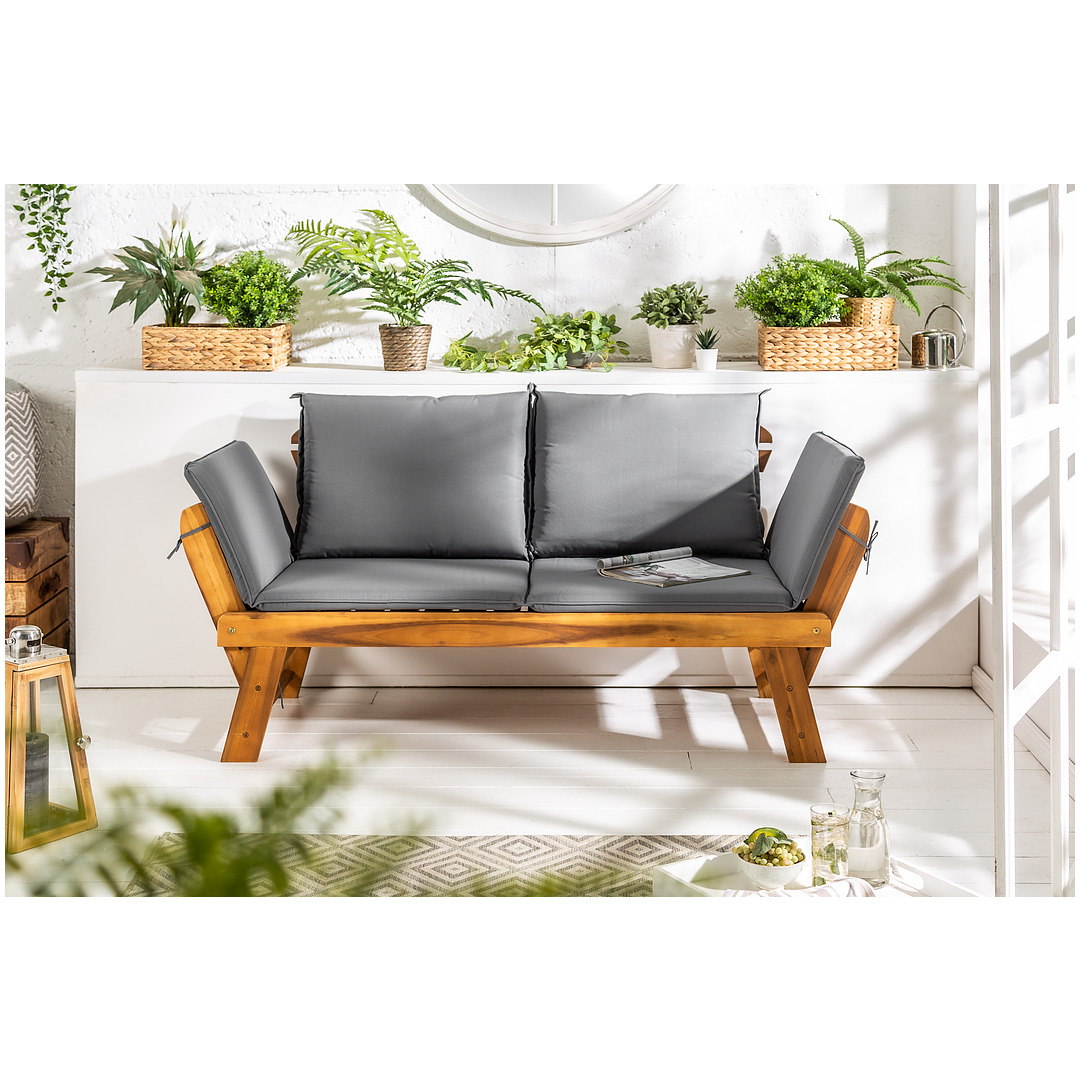 Lauko sofa Modular 152 cm, natūralios spalvos akacija