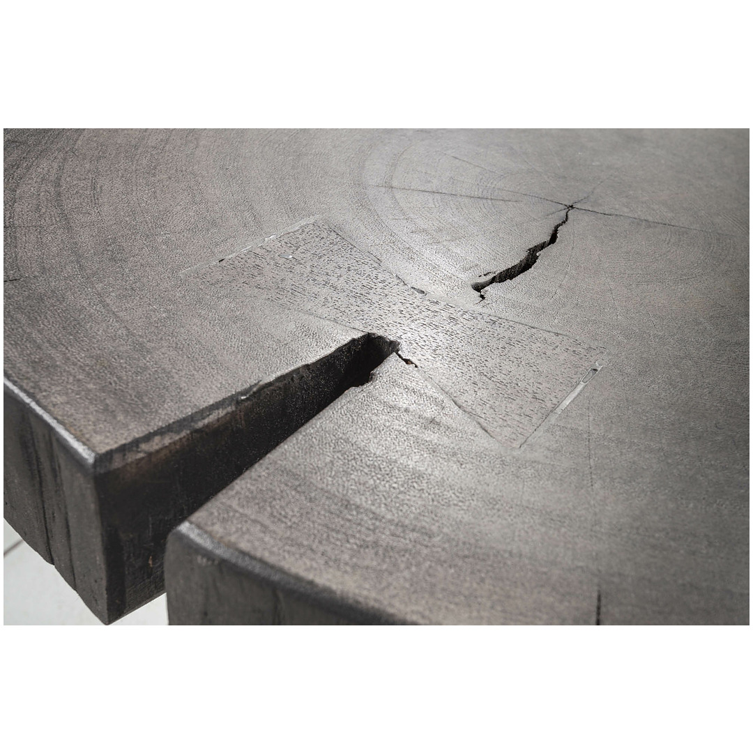 Šoninis staliukas Goa 43 cm, pilkas, akacija