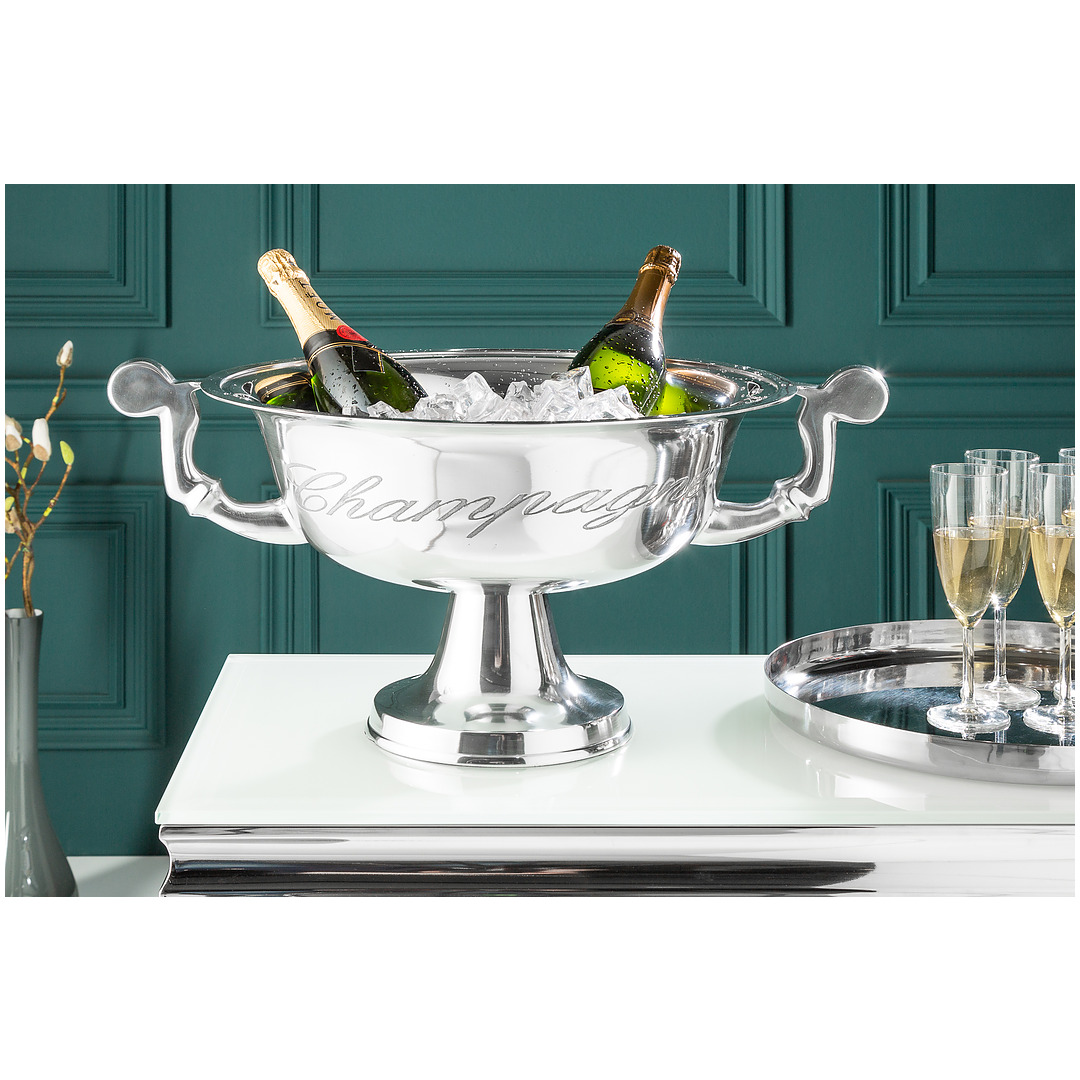 Šampanui vėsinti skirtas indas, 40 cm sidabro spalvos