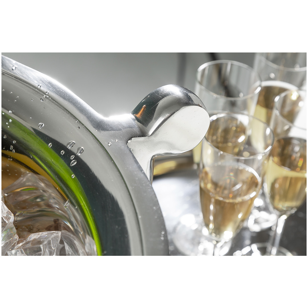 Šampanui vėsinti skirtas indas, 40 cm sidabro spalvos