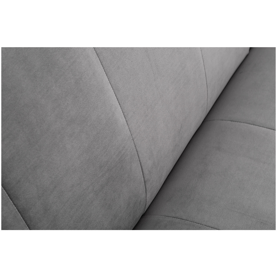 Sofa-lova Divani II, 215 cm sidabro pilkos spalvos, veliūras
