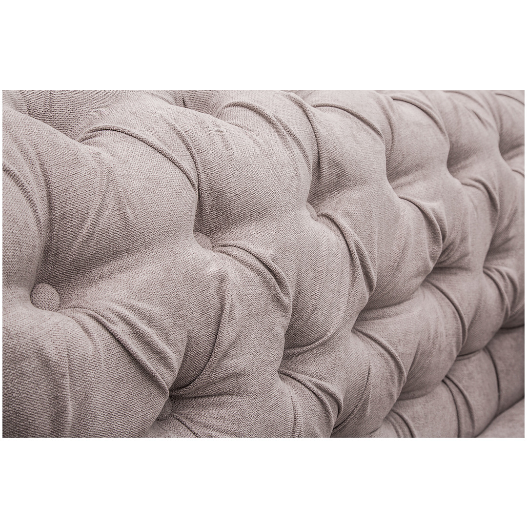 Sofa Paris II 225 cm pilkai smėlinės spalvos, veliūras
