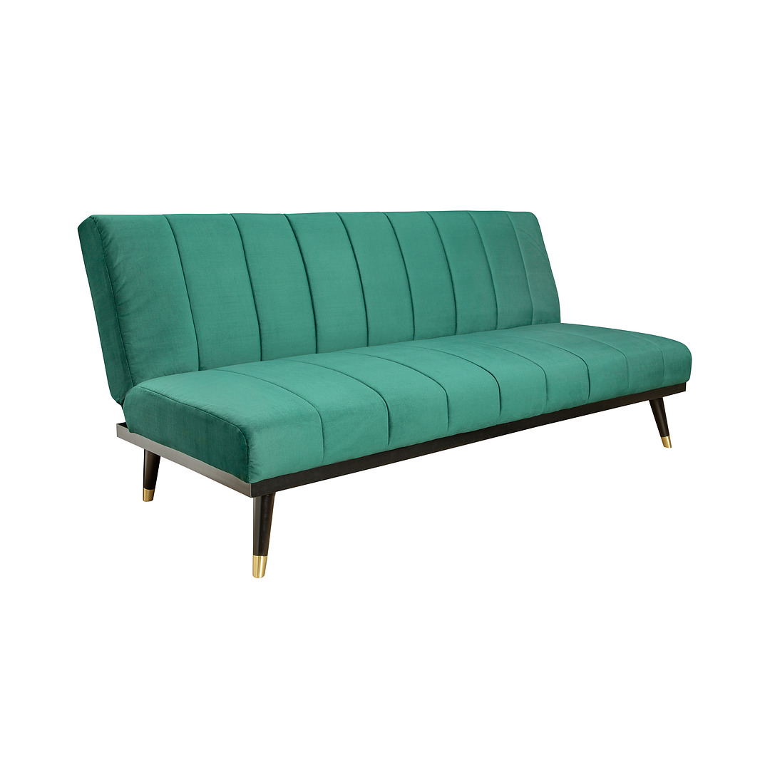 Sofa-lova Petit Beaute 180 cm, smaragdo žalios spalvos, veliūras