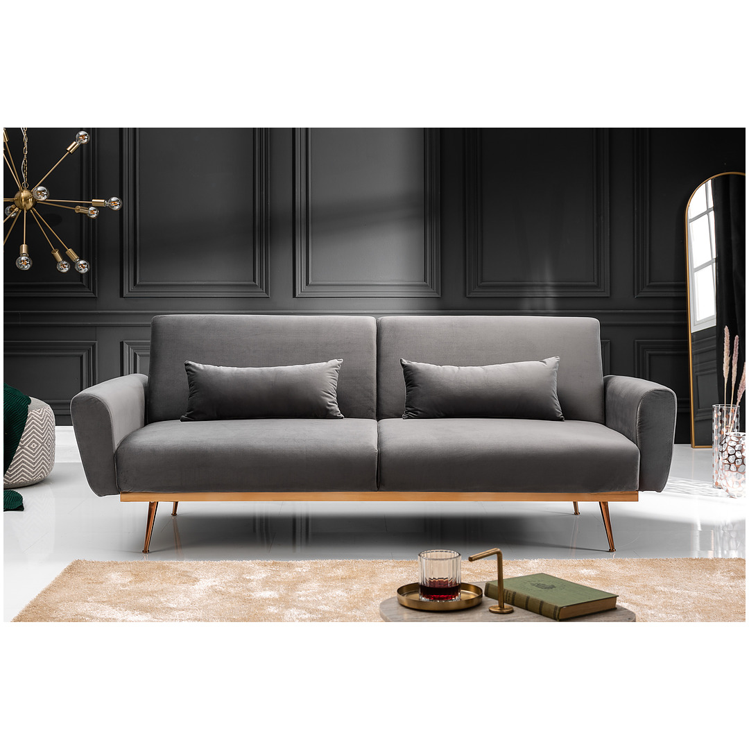 Sofa-lova Bellezza 210 cm, pilka, veliūras