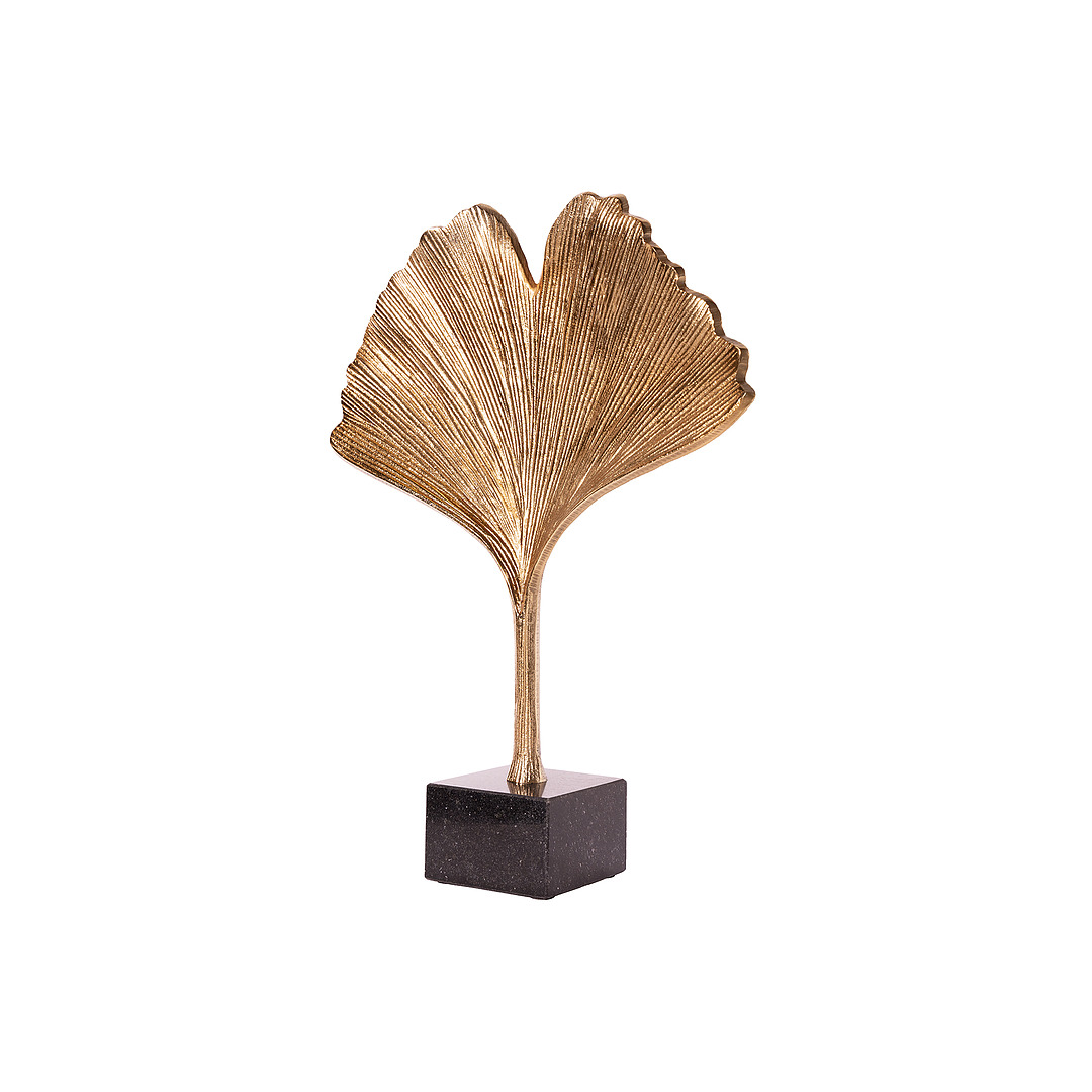 Dekoratyvinė skulptūra Ginkgo leaf, aukso