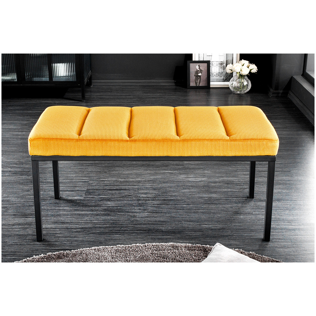 Minkštasuolis, Boutique, 80 cm, kordas, garstyčių geltona
