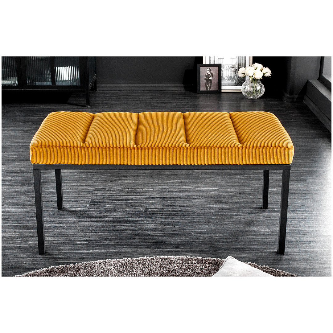 Minkštasuolis, Boutique, 80 cm, kordas, garstyčių geltona