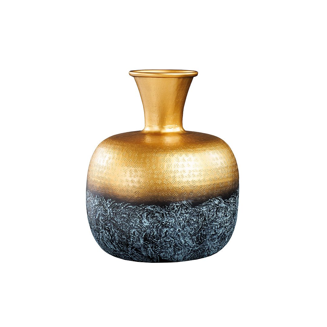 Vaza, Abstract Orient, 35 cm aukso, su patina (vario oksido apnašas)