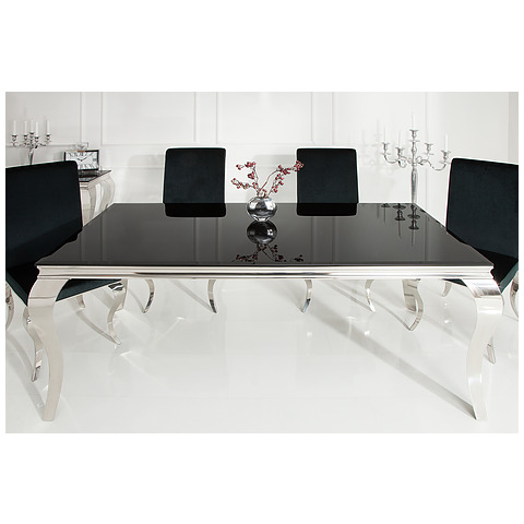 Valgomojo stalas Modern Barock, 200 cm, juodos spalvos