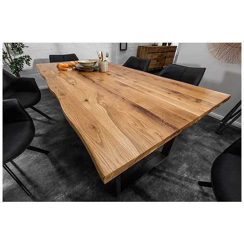 Valgomojo stalas Living Edge, 200 cm, paprastasis ąžuolas, 35 mm