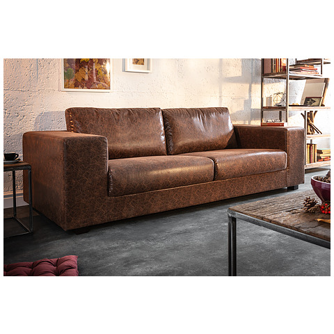 Sofa Lounger 220 cm, sendintos rudos spalvos