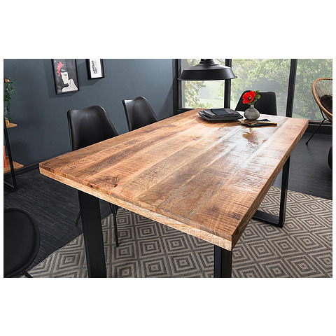 Valgomojo stalas Iron Craft 200 cm rausvosios dalbergijos medis, 45 mm