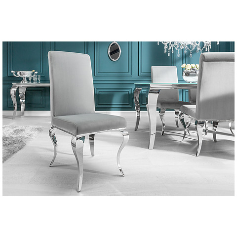 Kėdė Modern Barock, karališkos pilkos spalvos, 2 vnt.