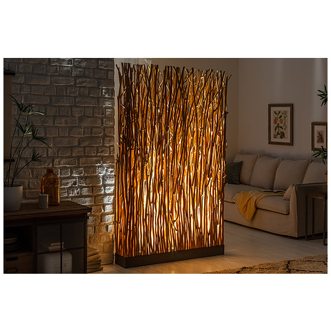 Pastatomas šviestuvas Natural Paravent 180 cm, longano mediena
