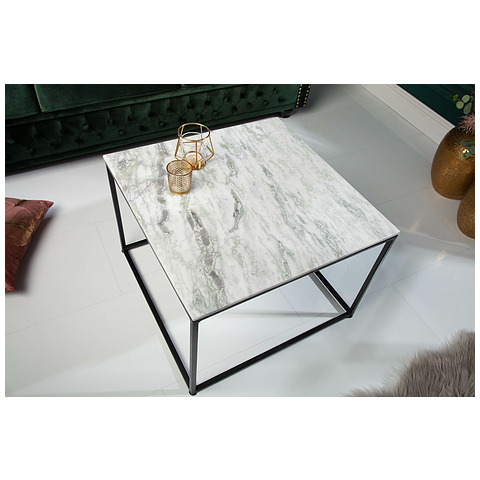 Kavos staliukas Elements 50 cm, marmuro baltos spalvos
