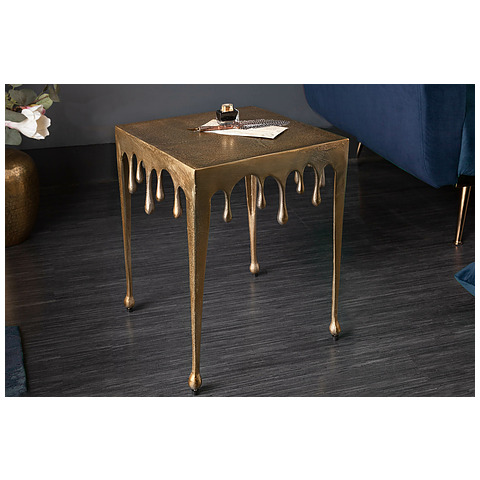 Šoninis staliukas Liquid Line S, 45 cm, aukso spalvos