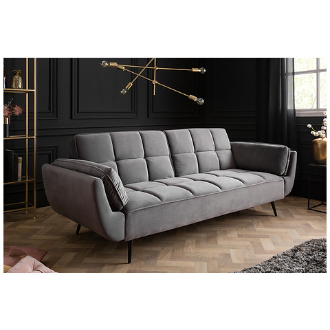 Sofa-lova Boutique 215 cm, pilkos spalvos, veliūras