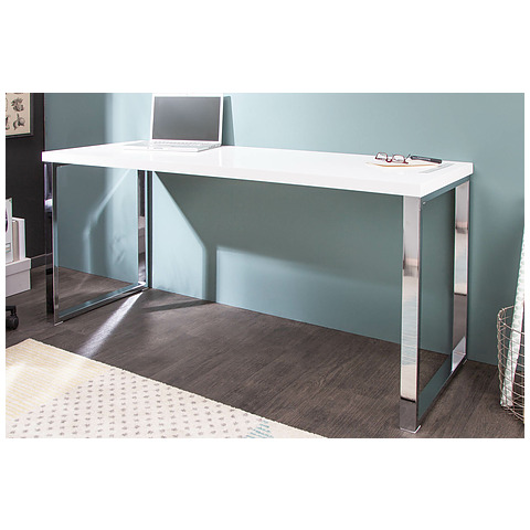 Rašomasis stalas White Desk baltas 160x60 cm