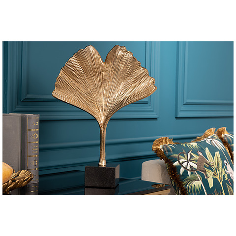 Dekoratyvinė skulptūra Ginkgo leaf, aukso