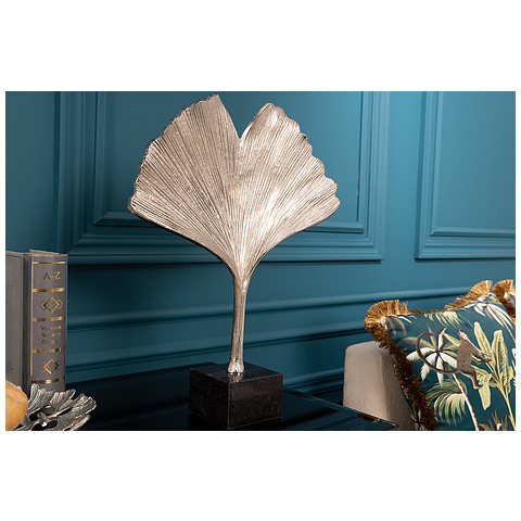 Dekoratyvinė skulptūra Ginkgo leaf, sidabro