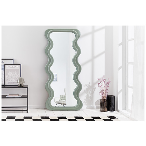Sieninis veidrodis Curvy, 160 cm, pilkai žalia