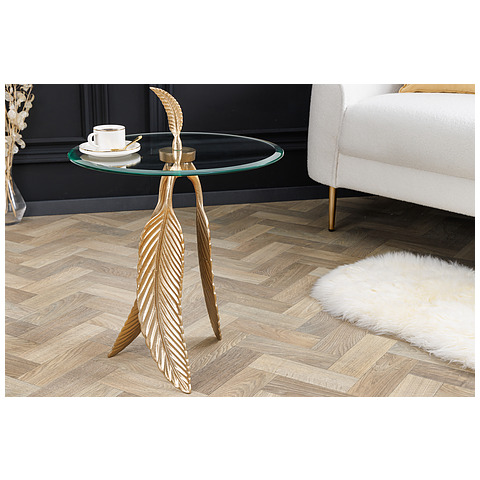 Pristatomas staliukas, Feather, 65 cm, aukso, stiklas