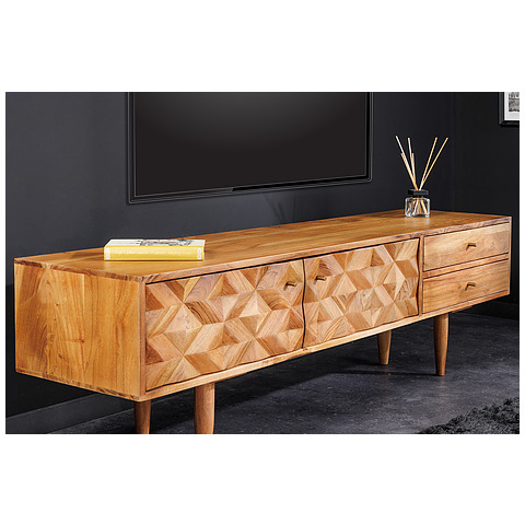 Žema TV komoda, Alpine, 145 cm, akacija, medaus