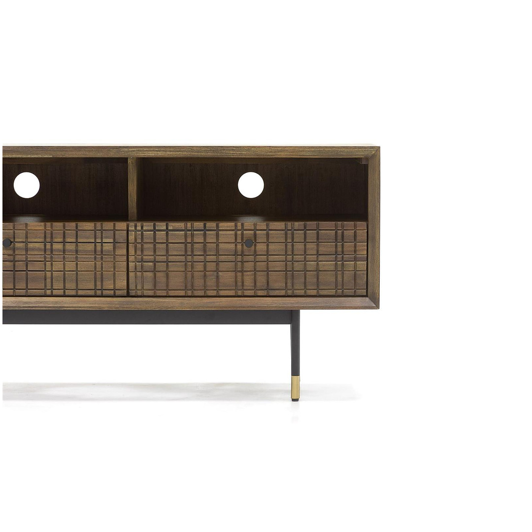 Televizoriaus staliukas Maze, 160 cm (ruda / juoda)