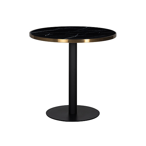 Valgomojo stalas Zenza, 80 cm skersm. (juodas)