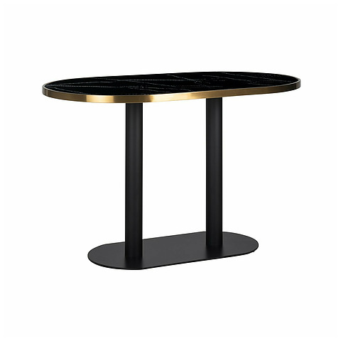Valgomojo stalas Zenza, ovalus (juoda)