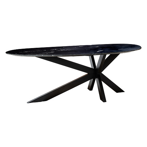 Valgomojo stalas Trocadero, marmuras (juoda)