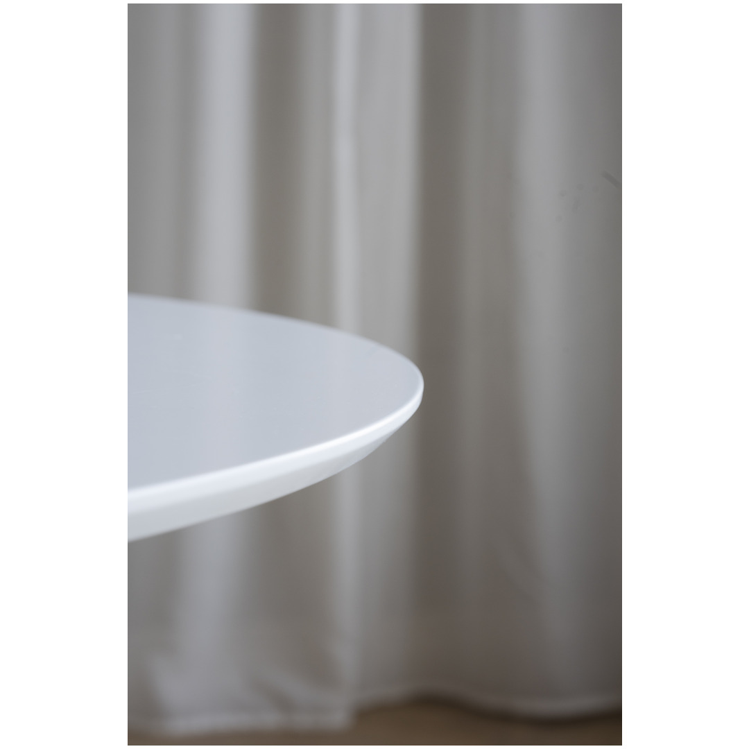 Apvalus valgomojo stalas Lotta, 106 cm (balta)