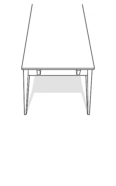 Valgomojo stalas Yumi, stačiakampis, 190x90 cm (balkšva)