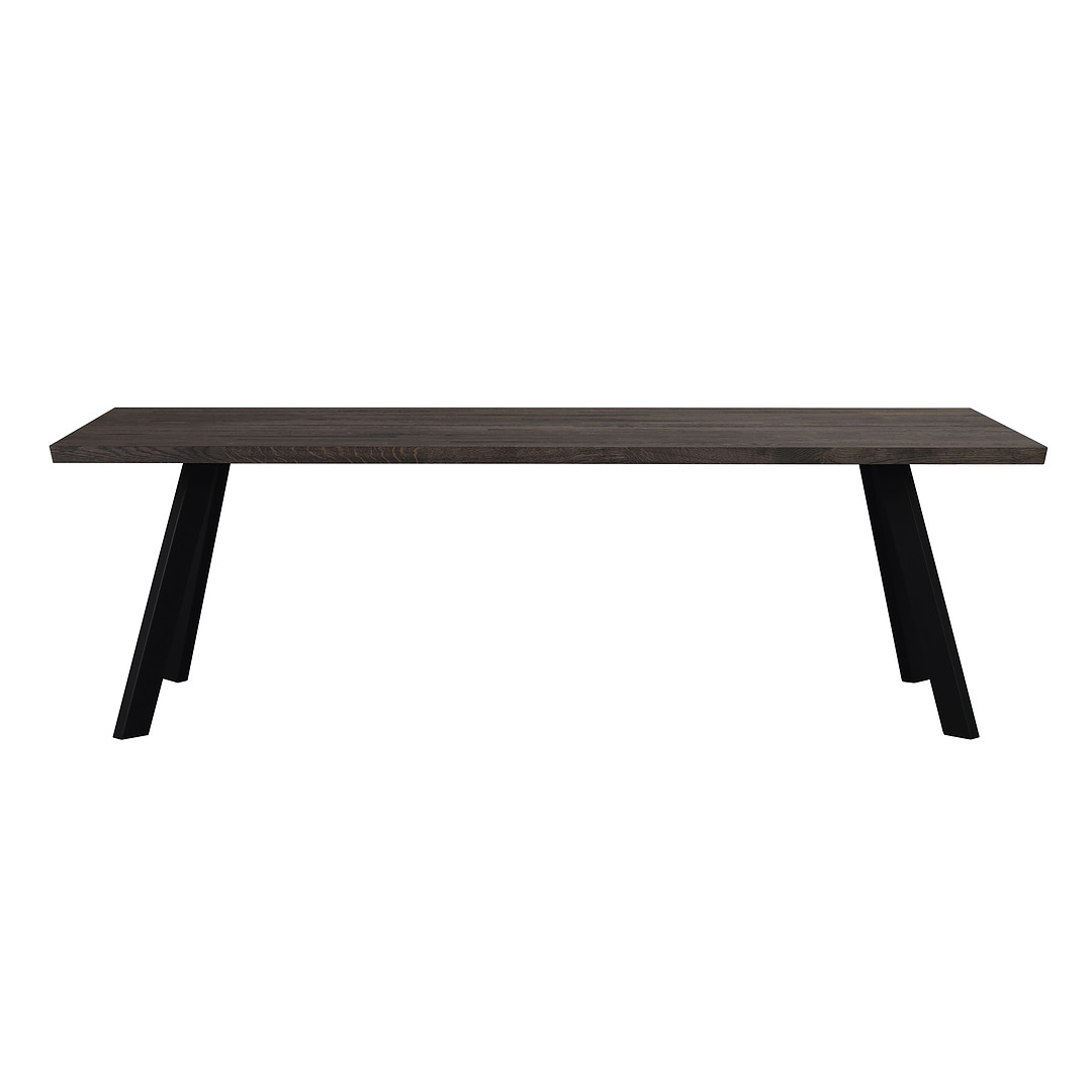 Valgomojo stalas Fred, 240 cm (dūmų spalvos / juoda)