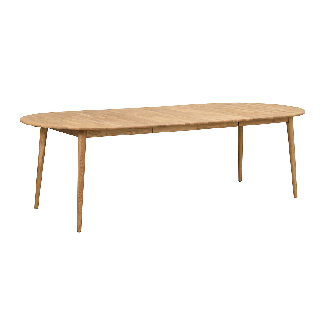 Valgomojo stalas Tyler, ovalus, 170/210 cm, su 40 cm įdėklu (ąžuolo spalvos)
