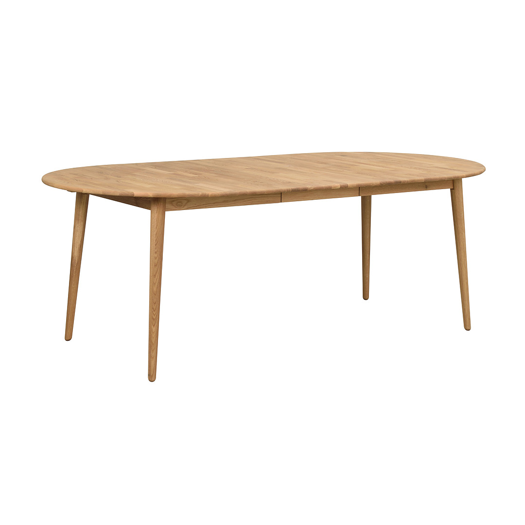 Valgomojo stalas Tyler, ovalus, 170/210 cm, su 40 cm įdėklu (ąžuolo spalvos)