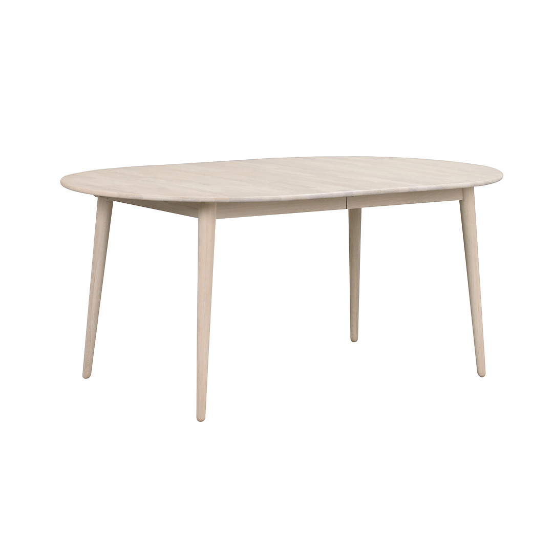 Valgomojo stalas Tyler, ovalus, 170/210 cm, su 40 cm įdėklu (balinto ąžuolo spalvos)