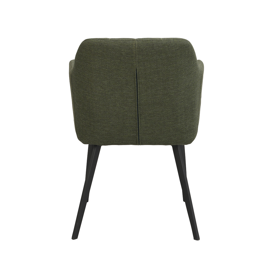 Kėdė Bolton (žalias audinys / juodos kojos), 2 vnt.