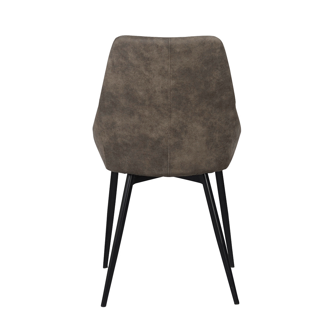 Kėdė Sierra, 2 vnt. (smėlio spalvos / juodos metalinės kojos)