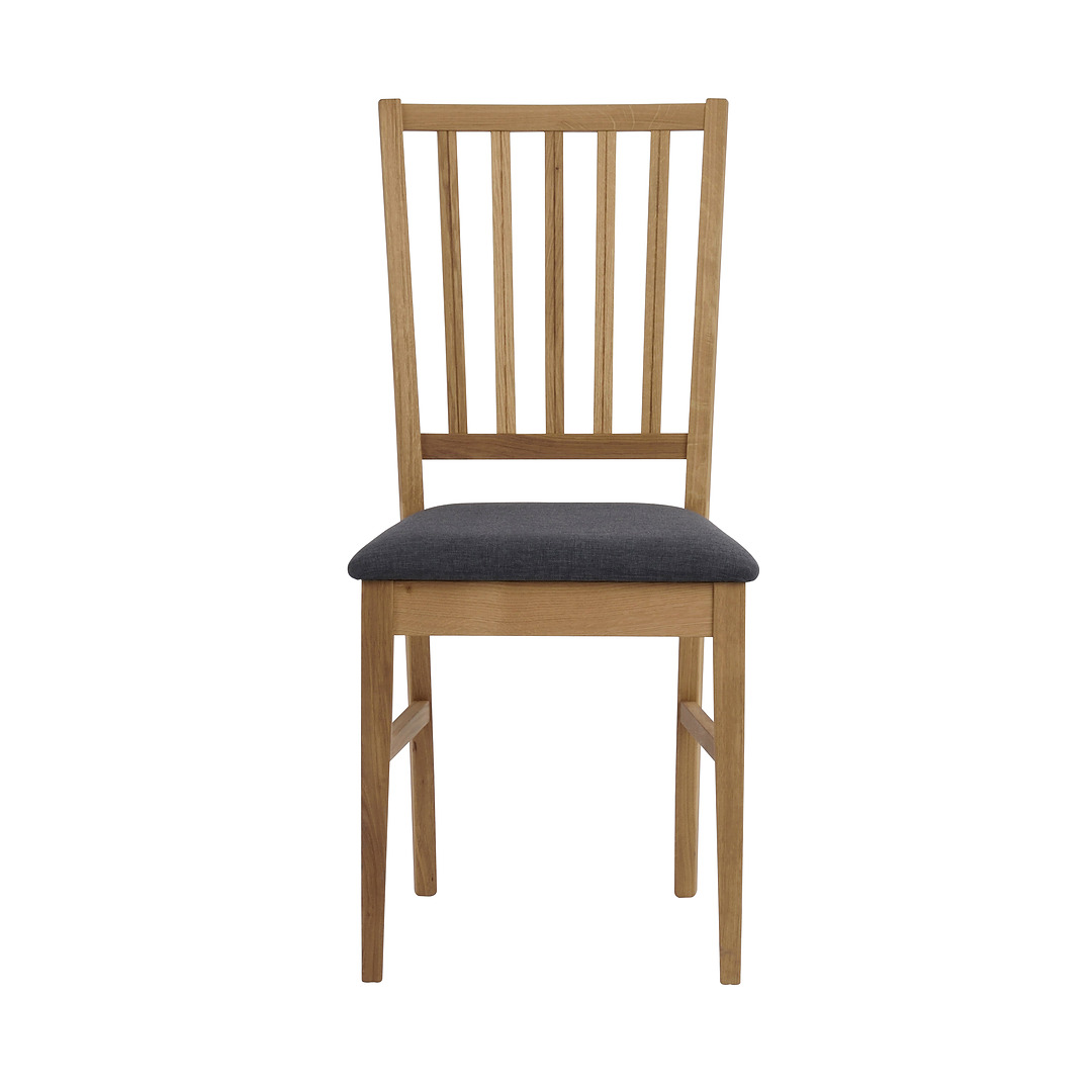 Kėdė Filippa, 2 vnt. (ąžuolo / pilkas audinys)
