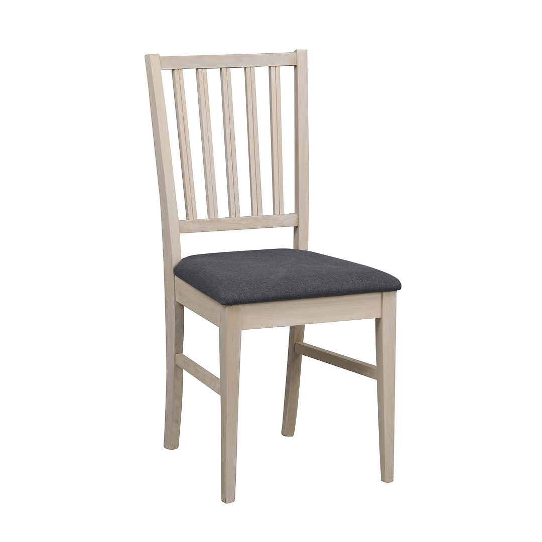 Kėdė Filippa, 2 vnt. (balinto ąžuolo / pilko audinio sėdimoji dalis)