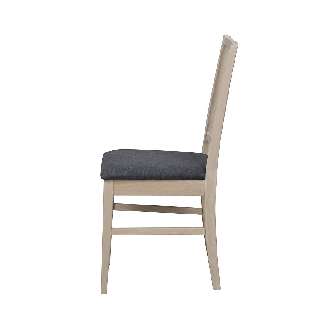 Kėdė Filippa, 2 vnt. (balinto ąžuolo / pilko audinio sėdimoji dalis)