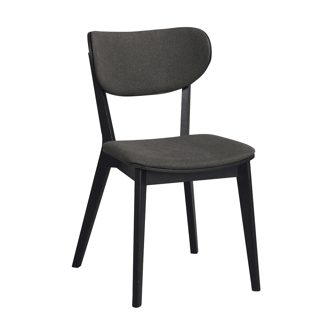 Kėdė Cato, 2 vnt. (juodos spalvos ąžuolo / pilkas audinys)